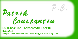 patrik constantin business card